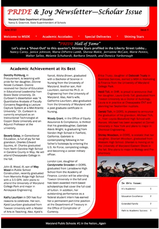 PRIDE & Joy Newsletter, Issue 4, June 2010