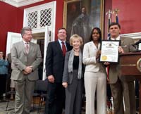 Jon Quam, Dr. Jerry D. Weast, Dr. Nancy Grasmick, Kimberly Oliver, and Governor Robert L. Ehrlich, Jr. on May 1, 2006