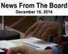 Board News Video - December 16,, 2014
